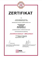 Zertifikat DKG Vorhofflimmerzentrum