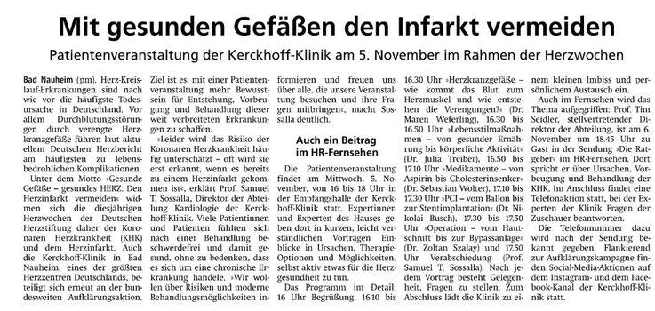 Mit gesunden Gefäßen den Infarkt vermeiden