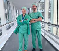 Oberärztin Privatdozentin Dr. Dr. Carolin Torregroza und Prof. Dr. Dr. Ragnar Huhn-Wientgen