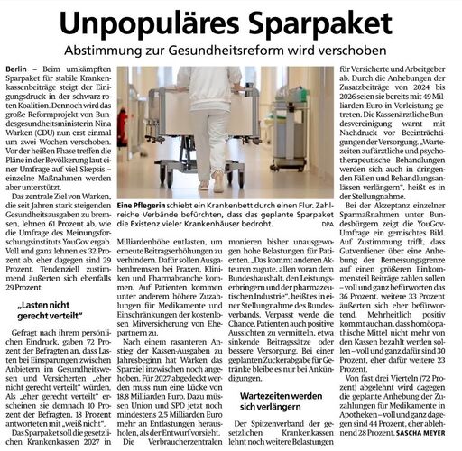 Unpopuläres Sparpaket
