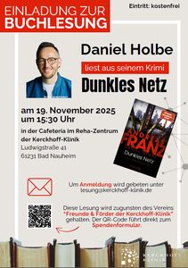 Buchlesung Daniel Holbe, 19.11.2025