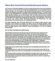 Offener Brief der Kerckhoff-Klink